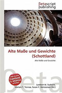 Alte Ma E Und Gewichte (Schottland)