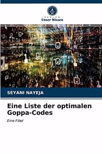 Eine Liste der optimalen Goppa-Codes