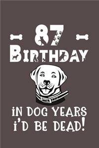 87 Birthday - In Dog Years I'd Be Dead!
