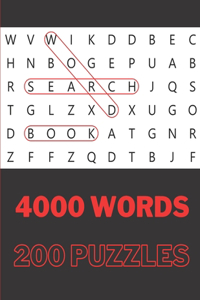 word search book for adults - 200 puzzles - 4000 words: word search book