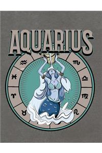 Aquarius: Zodiac Notebook, Journal, Diary or Sketchbook with Lined Paper