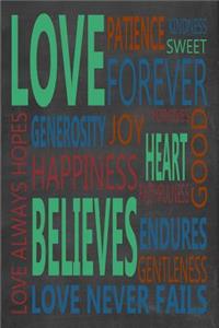 1 Corinthians 13 Love Never Fails Journal