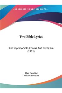 Two Bible Lyrics