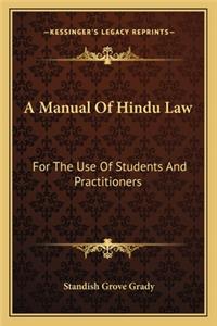 A Manual Of Hindu Law
