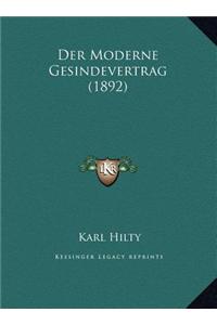 Der Moderne Gesindevertrag (1892)