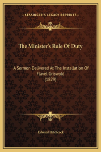 The Minister's Rule Of Duty