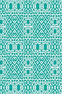 Turquoise and White Moroccan Pattern Notebook