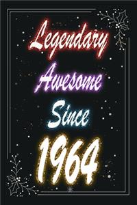 Legendary Awesome Since 1964 Notebook Birthday Gift