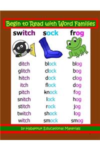 Begin to Read with Word Families