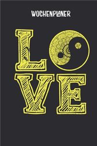 Wochenplaner mit Yin Yang Mandala für Meditation