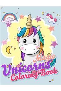 Magic Unicorns Coloring Book