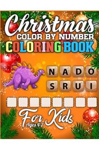 Christmas Color By Number Coloring Book for Kids Ages 4-7