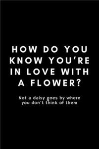 How Do You Know You're In Live With A Flower? Not A Daisy Goes By Where You Don't Think Of Them