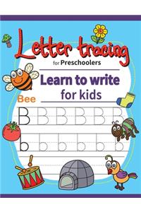 Letter tracing for preschoolers