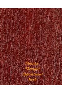 Massage Therapist Appointment Book