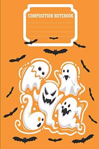 Composition Notebook: Halloween Theme, College Ruled, 100 Pages, 8 x 10"