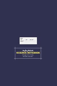 Science Notebook - AmyTmy Notebook - One Blank and One lined - 100 pages - 8.5 x 11 inch - Matte Cover