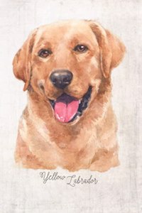 Yellow Labrador Dog Portrait Notebook