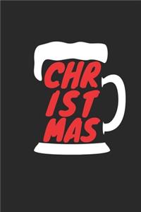 Beer with Santa Hat Christmas Notebook - Beer Lover Journal - Christmas Gift for Beer Lovers, Craft Beer Fans And Brewers