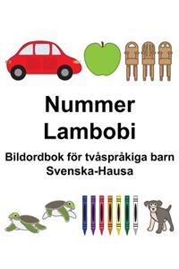 Svenska-Hausa Nummer/Lambobi Bildordbok för tvåspråkiga barn