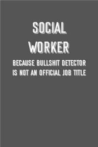 SOCIAL WORKER Because bullshit detector is not an official job title