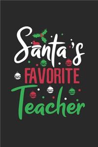 Christmas Santa's Fave Teacher Notebook