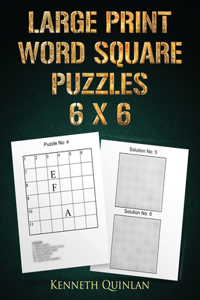 Large Print Word Square Puzzles - 6 x 6