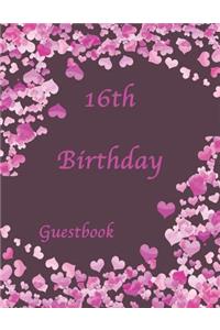 16th Birthday Guestbook