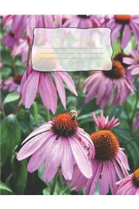 Composition Notebook; Pink and Purple Floral Photo