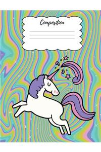 Rainbow Unicorn Composition Book