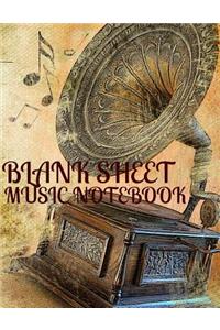 Blank Music Sheet Notebook
