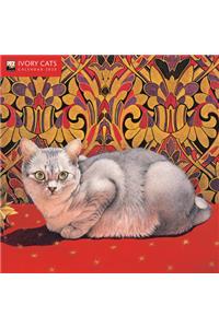 Ivory Cats - Mini Wall calendar 2020 (Art Calendar)