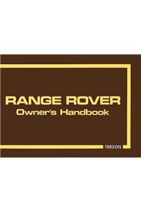 Range Rover Owner's Handbook 1983 ON