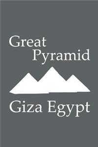 Great Pyramid in Giza Egypt - Lined Notebook with Slate Grey Cover