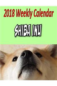 2018 Weekly Calendar Shiba Inu