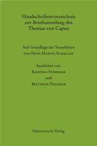 Handschriftenverzeichnis Zur Briefsammlung Des Thomas Von Capua