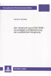 Der Anspruch Aus § 642 Bgb - Grundlagen Und Berechnungen Der Zusaetzlichen Verguetung