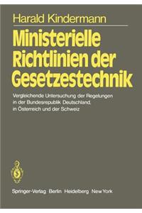 Ministerielle Richtlinien Der Gesetzestechnik