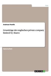 Grundzüge der englischen private company limited by shares