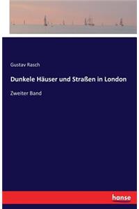 Dunkele Häuser und Straßen in London