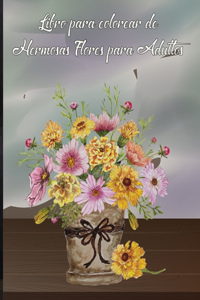 Libro para colorear de hermosas flores para adultos