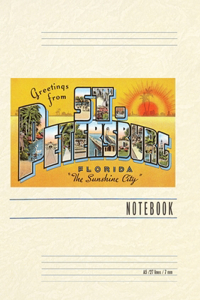 Vintage Lined Notebook Greetings from St. Petersburg, Florida
