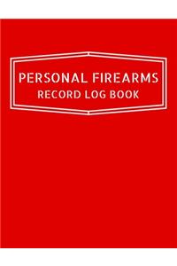 Personal Firearms Record Log Book