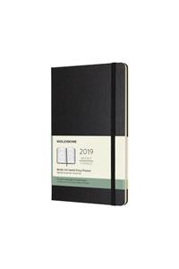 2019 Moleskine Black Horizontal Large Weekly 12-month Diary Hard