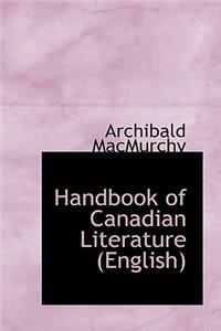 Handbook of Canadian Literature