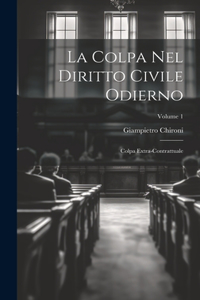 Colpa Nel Diritto Civile Odierno