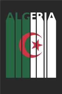 Vintage Algeria Notebook - Retro Algeria Planner - Algerian Flag Diary - Algeria Travel Journal