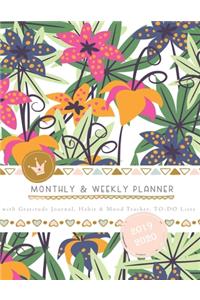 Monthly & Weekly Planner 2019 - 2020 with Gratitude Journal, Habit & Mood Tracker, TO-DO Lists