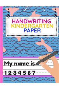 Handwriting Kindergarten Paper
