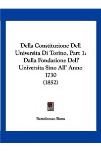 Della Constituzione Dell Universita Di Torino, Part 1